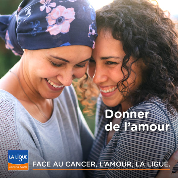 face au cancer, l'amour, la ligue, faites un don