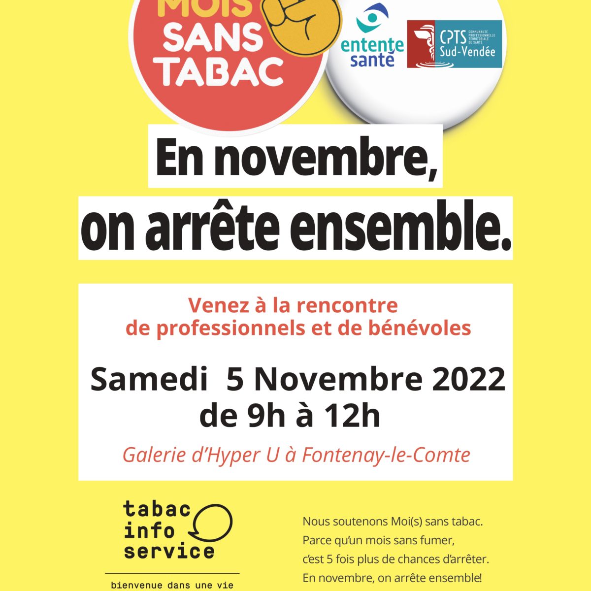 Affiche Stand Moi(s) sans tabac