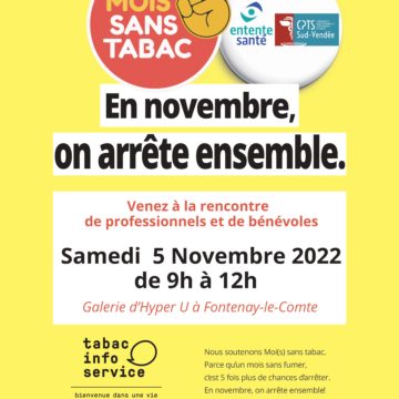 Stand de prévention tabagique à Fontenay-le-Comte